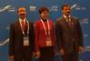 DP World Group Chairman and CEO, Sultan Ahmed Bin Sulayem, with Chief Secretary for Administration of the Hong Kong Government, Ms Carrie Lam and UAE Minister of Economy, HE Sultan Bin Saeed Al Mansouri at the Belt and Road Summit in Hong Kong. Photo DP World