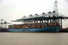 Eleonora Maersk at the Deurganckdok Pic by port of Antwerp