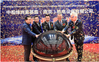 from left to right: YANG Lianghu, General Manager, Binjiang Investment and Development Company;  WANG Hongqi, President, CSSC Nanjing Luzhou Marine Co., Ltd; SUN Wei, Vice President, CSSC Group, Michel van Roozendaal, President, MacGregor, Alexander Nürnberg, SVP R&D and Technology, MacGregor (Photo: MacGregor) 