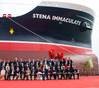 Happier Times for Stena Immaculate: The ship during its delivery ceremony in January 2017 at China’s Guangzhou Shipbuilding International (GSI). Image courtesy Stena Bulk