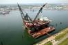 Heerema's crane vessels to switch from diesel generators to wind energy. Pic: Port of Rotterdam Authority