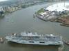 'HMS Ocean' at Greenwich: Photo credit UK MOD