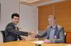 Johan Dasht (CEO, OKG) and Flip van der Waal (Managing Director, Damen Oskarshamnsvarvet). Photo: Damen Shipyards Group