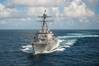 John Finn (DDG 113) sails the Gulf of Mexico during Alpha  sea trials in October (Photo by Lance Davis/HII).