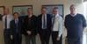 l to r, John Brechin Managing Director V.Ships UK, Captain Yun Ho No, Vice President OSG Ship Management, Mike Dunstall, Commercial Manager PC Maritime, David Edmonds, Managing Director PC Maritime, William Nugent, Vice President OSG Ship Management, and Brian Kinson, technical manager OSG Ship Management
