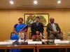(L to R)MS. RAGINI RANJAN (DIRECTOR, ANAND TEKNOW ENGINEERING), MR. RAKESH RANJAN (MD, ANAND TEKNOW ENGINEERING), MR. S.THIRUVADI (MD, CANBANK VENTURE CAPITAL FUND)