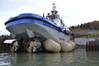 Launch of heavy tug 'Ocean Tundra': Photo credit Robert Allan