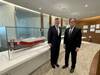 (Left) Ben Palmer, President, Inmarsat Maritime, and Yukikazu Myochin, President & CEO, “K” LINE. Image courtesy Inmarsat