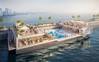 MEYER Floating Solutions announces a contract with Hamburg-based company Floating Wave for the development of a floating surf platform. Credit: Meyer Floating Solutions