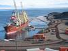 Military Sealift Command-chartered cargo ship MV Green Wave -  seen here next to a modular causeway system used to off-load cargo - delivered more than 6.8 million pounds of supplies to McMurdo Station, Antarctica Feb. 14-24.  The ship's delivery was part of Operation Deep Freeze, the annual resupply mission to McMurdo, and followed MSC-chartered tanker MT Maersk Peary, which brought more than 6.3 million gallons of fuel to the station in late January. -- U.S. Navy photo by Larry Larsson