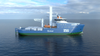 Mock-up of the Service Operations Vessel to be deployed on Ørsted’s Greater Changhua offshore wind farms. The detailed design of the vessel is yet to be finalized. Image Credit: Orsted