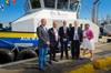 Mr Sithembiso Mthethwa (Director, SMIT Amandla Marine), Mr Sam Montsi (Chairman, Damen Shipyards Cape Town), Mr Paul Maclons (Managing Director, SMIT Amandla Marine), Dr Rob Davies (Minister of Trade & Industry, South Afric