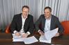 Per Landegren, CEO of Humphree, left, and Björn Ingemanson, president of Volvo Penta. (Photo: Volvo Penta)