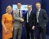 Photo from the partnership signing Posidonia International Shipping Exhibition 2024. From left: Catrine Vestereng, SVP & Global Segment Director at DNV Maritime, Barry Authers, Head of Partnerships at Veracity by DNV, Tim Wilkins, Deputy Managing Director at INTERTANKO, Knut Ørbeck-Nilssen, CEO at DNV Maritime. Image courtesy DNV