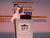 Rear Admiral (R) Ahmed Al Sabab Al Teneiji, former chief of naval forces for the UAE Navy, welcomes delegates to OPV Middle East 2013 in Abu Dhabi.  The event had attendees from all of the Gulf Cooperation Council naval or maritime forces, as well as Pakistan, Egypt, the U.S. U.K. and other nations. (Edward Lundquist photo)