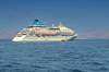 Santorini, welcomed its first cruise ship of the year on Sunday after thousands of small earthquakes in February. Credit: Adobe Stock/Stanisław Tokarski