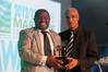 Seen in the photo from left to right are Chris Magagula Managing Director at Wabona Group and Paul Maclons Managing Director at Smit Amandla Marine. Wabona Group was a proud recipient of the 2012/2013 Maritime Industry New Comer Award presented by Smit Amandla Marine at an awards ceremony in Cape Town. (Photo: Wabona)
