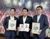 Tatsuya Shimomura, General Manager of NYK’s Akita Branch; Hiroyuki Oimatsu, Mayor of Daisen City; Hiroyuki Sato, President and CEO of Venti Japan Inc. © NYK
