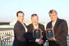 Terry O Brien accepts Austal SCA Safety Awards from Stephen Woodring and Tom Godfrey of SCA Photo Austal