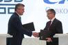 The agreements were signed by Nikolay Kolesnikov, Executive Vice President and CFO of Sovcomflot (right), and Artem Dovlatov, CEO of VEB-Leasing (left). Photo: PAO Sovcomflot (SCF Group)