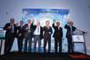 The Board of Anglo-Eastern, from left to right, John Denholm, CEO of J&J Denholm Ltd and BIMCO President; Benoit Timmermans, Managing Director of Bocimar Belgium N.V.; Mark Stevenson, CFO of Anglo-Eastern, Marcel Liedts, CO
