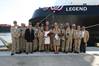 The crew of the Legend/750-2 and Crowley friends and employees.