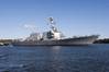 The future USS Rafael Peralta (DDG 115) sets sail on October 17, 2016 for the first time to conduct initial at-sea builder's trials off the coast of Maine. (Photo: U.S. Navy)