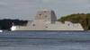 The future USS Zumwalt (DDG 1000) departing Bath Iron Works (U.S. Navy photo)