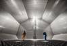 The inside of a GTT cryogenic membrane tank. Photo: WÀrtsilÀ
