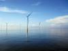 The London Array off the coast of Kent is the largest offshore wind farm in the world. Credit: London Array Limited