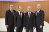 The Meyer Group leadership (from left): Thomas Weigend, Jan Meyer, Bernard Meyer and Tim Meyer. (Photo: Meyer Werft)