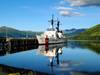 The Seattle-based Coast Guard Cutter Mellon (WHEC 717) moors at U.S. Coast Guard Base Kodiak's fuel pier in Kodiak, Alaska, July 10, 2020. Commissioned in 1968, the Mellon stopped in Kodiak during their final patrol before the cutter's scheduled August 20, 2020, decommissioning. (U.S. Coast Guard photo by John Arredondo) 