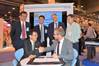 The signing at OTC 2018. Front (L to R): Rulin Yao, General Manager of China Merchants Heavy Industry (Jiangsu); Ernst Meyer, Director of Offshore Classification, DNV GL – Maritime. Back (L to R): Lixin Xu, General Manager, R&D Center at China Merchants Offshore Technology Research Center; Sichuan Wu, China Merchants Industry Holding, Co Ltd.; Cor Selen, CEO co-owner/ founder of OOS Energy; Timothy Tan, General Manager (Asia Pacific) of OOS International. (Photo: DNV GL)
