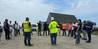 The Vineyard Wind debris recovery team mobilizing before beach clean-up operations on Nantucket on Wednesday, July 17, 2024. Photo Courtesy of Vineyard Wind.