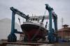 Travelift Hull 9201: Photo credit Great Lakes Shipyard