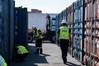 U.S. Coast Guard personnel assigned to Sector New York conduct container inspections alongside U.S. Customs and Border Protection at Red Hook Terminal in Brooklyn, New York, April 24, 2025. Credit: U.S. Coast Guard photo by Petty Officer 2nd Class Sydney Phoenix
