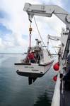 USNS Bowditch lowering inshore survey boat: Photo credit USN