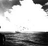 USS Juneau (CL-52) firing on attacking Japanese aircraft during the Battle of the Santa Cruz Islands, 26 October 1942. Official U.S. Navy Photograph)