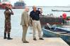 William H. Watson, president of AdvanFort International, center, surveys the Port of Cotonou with Ric Hedlund, AdvanFort's Director of Port Security, in preparation for providing counter-piracy services to commercial customers.
