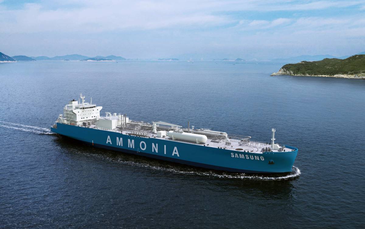 Samsung Heavy Industries Receives Approval for Ammonia Fuel Cell-Powered Vessel Design