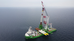 DEME Offshore’s Flagship Vessel Orion Installs First Monopile at German Offshore Wind Project