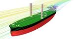 Rendering of the VLCC with the wings sails in plac