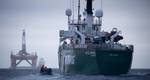 Greenpeace ship Arctic Sunrise follows the BP char