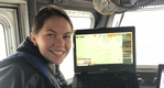MMA cadet Mary Shea commands a Sea Machines autono