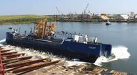 The Q-LNG 4000 bunker barge was launched by builder VT Halter Marine (Photo: VT Halter Marine)