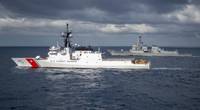 File photo: Legend-class cutter USCGC Stratton (WMSL 752) and Arleigh Burke-class guided-missile destroyer USS
McCampbell (DDG 85) in the Coral Sea in 2019. (Photo: John Harris / U.S. Navy)