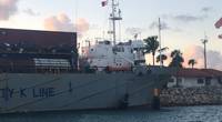 The 203-foot Panamanian-flagged cargo vessel, Betty K VI, is hard aground north of Fishers Island, Florida Thursday, Nov. 7, 2019. The cargo vessel ran aground after losing propulsion during its transit through Government Cut. (U.S. Coast Guard photo courtesy of Sector Miami)