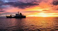 Coast Guard Cutter Cypress at sunset. Photo by Petty Officer 3rd Class Lora Ratliff, U.S. Coast Guard District 8.