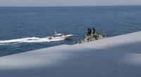 Iranian Islamic Revolutionary Guard Corps Navy (IRGCN) vessels in April approached U.S. Military ships in international waters of the North Arabian Gulf. (U.S. Navy photo)