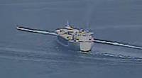 Iranian Islamic Revolutionary Guard Corps Navy (IRGCN) vessels conduct unsafe actions against U.S. military ships by crossing the ships' bows and sterns at close range while operating in international waters of the north Arabian Gulf. (U.S. Navy photo)